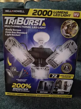7642feg Bell And Howell Triburst 2000 Lumens White Multidirectional Socket Led Shop Light