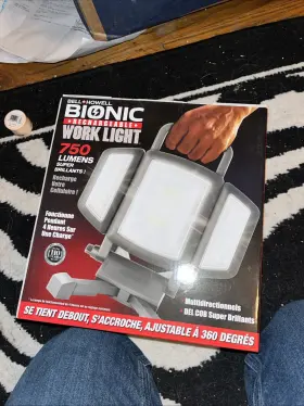 9247feg Bell And Howell Bionic Rechargeable Work Light 750 Lumens
