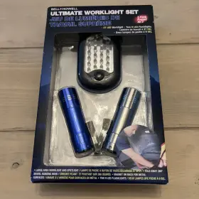 Bell Howell 080313091261 Ultimate Worklight Set Led Hanging Magnetic Compact Flashlight With Hook 3 Pack