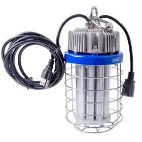 Bergen Industries 445018684607 60-watt Led Luminaire Temporary Plug-in Work Light Fixture Stainless Steel Cage