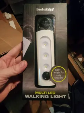 Brg-3493w Berkshire Super-bright Lightweight 3 Led Cordless Walking Light White