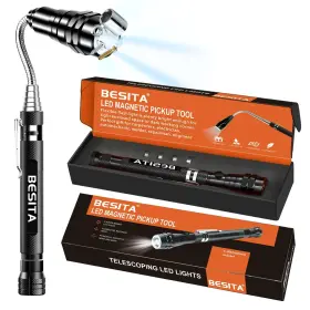 51610 Besita Led Magnetic Pickup Tool Gifts For Men Telescoping Magnet Flashlight Cool Ga