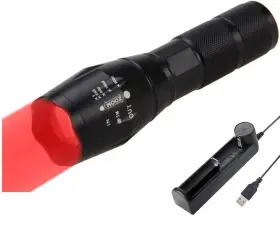 Bestsun 755356510726 One Mode Red Light Flashlight Long Range 1000 Lumens Hunting Torch Zoo