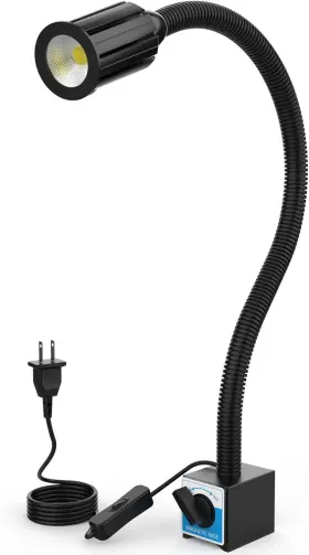 0335 Bheooen Led Magnetic Work Light 1200lumens 19.5in Flexible Gooseneck Lamp With Str