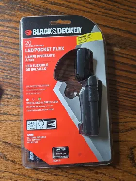 Black Decker 012800513369 2010 And 20 Lumen Led Pocket Flex Flashlight