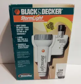 Black Decker 028873021502 And Stormlight Rechargeable Safety Flashlight New