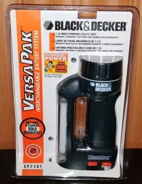 Vp230t Black Decker 028873022332 Vtg And 7.2 Volt Versa Pak Multi Purpose Utility Flashlight