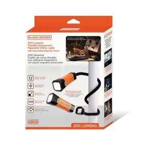 Black Decker 744759269218 Folding Utility Light-600 Lumen Rechargeable Led Work Light With Flashlight Bui