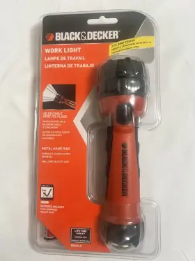 Bd2aa-b Black Decker And Flashlight Work Light Metal Hang Ring Lifetime Warranty