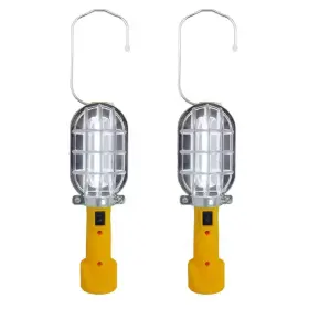 702465 Blazing Ledz 2 Pack Cob 240 Lumens Trouble Light Flashlight Work Lamp Hanging Magnetic