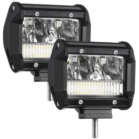 Nbt-xpdk-4 Bluemotor 4inch Light Pods 72w Spot Flood Combo White Work 7200lm Off Road Driv Inch