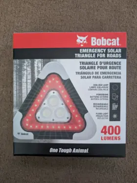 71128 Bobcat Emergency Solar Worklight Rechargeable Led Powerbank Warning Flash 400lm