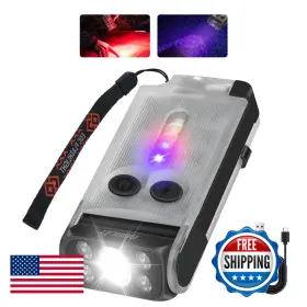 B0df4tkrjn Boruit V30 Edc Rechargeable Flashlight Red And 365nm Uv Light Powerful