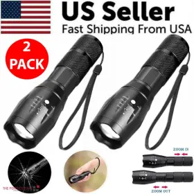Branded 781111635564 Super-bright 90000lm Led Tactical Flashlight 5 Modes Zoomable Torch Searchlight