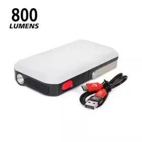 91641 Branded Husky 800 Lumen 3-in-1 Rechargeable Utility Light With 10000 Mah Power Bank