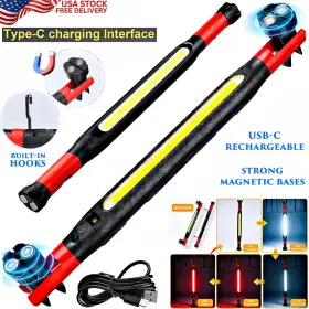 Branded Gnr-0001 Magnetic Underhood Led Work Light Mechanic Cordless Usb Rechargeable Worklight