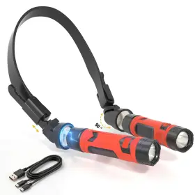 Branded Li972 Led Neck Light 800 Lumens Rechargeable Work Magnetic Flashlight