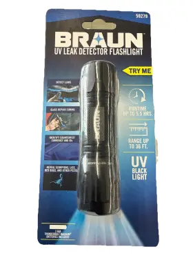 59279 Braun Uv Leak Detector Black Light Led Flashlight