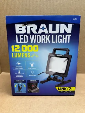 59423 Braun 12 000 Lumen Adjustable Linkable Weatherproof Led Work Light -