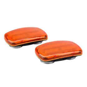 Bridgeland 193309910399 2 Pack Magnetic Super Bright Amber Led Safety Lights With 1 Mile Visibility