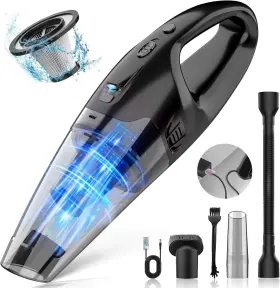 Bsrco 744110353204 Handheld Vacuum Cordless Rechargeable Led Light 1.65 Pounds Car Vacuums
