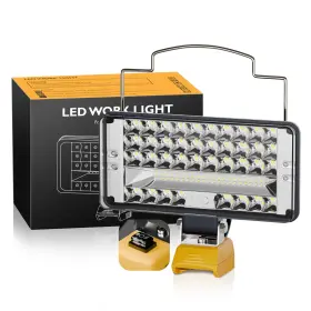 Gzd007 Bukattadv 20v Cordless Led Work Light Suitable For Dewalt Battery 90w 9000lm 7 Inch Flashl