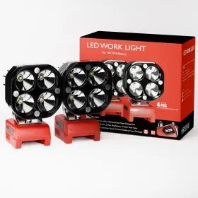 Xbd007 Bukattadv 2-pack Compact Led Work Lights For Milwaukee 18v Battery Aluminum Shell 2 B
