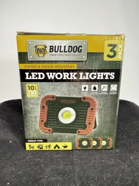 Bulldog 810055016501 Battery 10 Watt 750lm Led Emergency/work Light 3 Pack