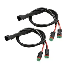 Hs2016 Cadufuelly Deutsch Dual Dt Adapter Connector Splitters Plug Y-shape Wiring For Fog 2 In 1