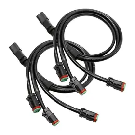 Hs2017 Cadufuelly Deutsch Dual Dt Adapter Connector Splitters Plug Y-shape Wiring For Fog 3 In 1