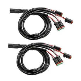 Hs2018 Cadufuelly Deutsch Dual Dt Adapter Connector Splitters Plug Y-shape Wiring For Fog 4 In 1