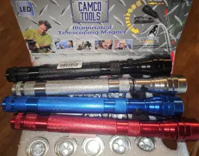 70192 Camco Tools Led Telescoping Magnetic Flashlight Set Flexible Neck 4 Colors