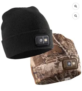 990426299 Caplight Rechargeable Knit Apx Beanies 2 Pack Real Tree And Black 300 Lumens