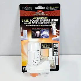 Capstone 631052005653 Lighting Eco-i-lite Emergency Flashlight Night Light Power Nib