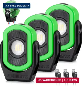 Carelite Ltd. 797409206347 Magnetic Work Light - 780 Lumen Compact Pocket Rechargeable 3000mah 360