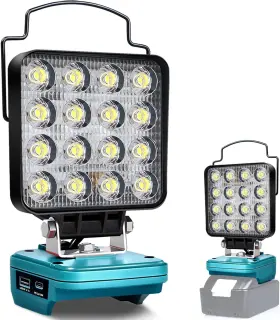 Cdbestbm 313055535565 Cordless Led Work Light Compatible With Makita 18v Battery 48w 3400lm Portable