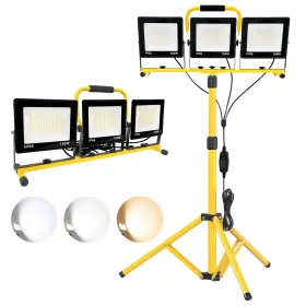 Changlang Rv-a-029 30000lm Led Work Lights With Stand- 3 Head Portable Shop 3000k-65