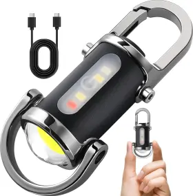 B0dwftt23p Ciwuzxs 800 Lumens Rechargeable Edc Mini Cob Keychain Flashlight