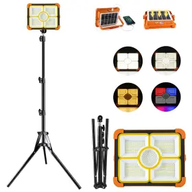 Cnoijuts Tl196 Rechargeable Camping Light With Tripod Stand 12000mah Solar Work Porta