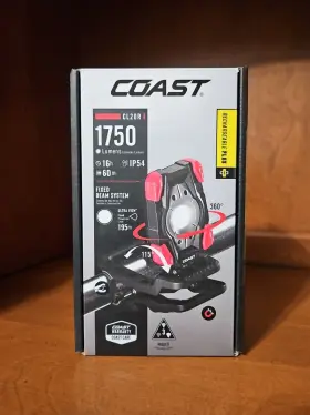 Cl20r Coast 015286306845 Worklight 1750 Lumens Rechargeable