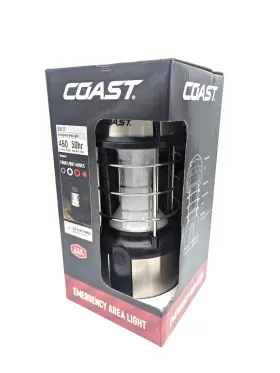 20269 Coast Silver Plastic Case 460-lumen Led Emergency Battery 4-mode Flashlight B35