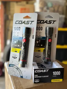 G40r Coast 1000 Lumen Led Rechargeable Waterproof Flashlight Black