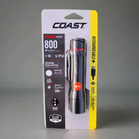 Ip54 Coast Hx5r Rechargeable Led Flashlight 800 Lumens Focusing Beam System