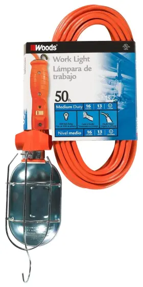 692sw Coleman Cable 078693006920 Woods Light-16/3-50 Trouble Light 50 Foot Orange