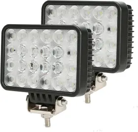 Condukceen 728161432262 2pack 12/24volt 72w Led Work Light 9000lm Square High Power Driving F