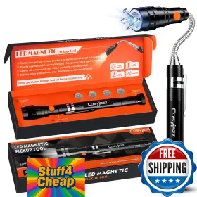 B0fmnm2f1t Cosyjazz Magnetic Pickup Tool Telescoping Magnet Led Flashlight Extendable Neck