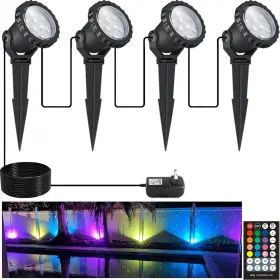Waegeh-16871468 Covoart 4 Pack Mardi Gras Spotlights Outdoor Spot Lights With Transformer Lig