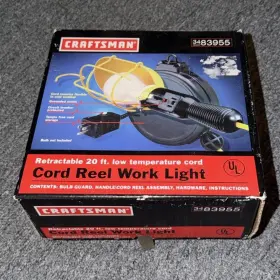 3483955 Craftsman 120v Retractable Cord Worklight Wall Plug-in Yellow/black 3483955 Craftsman 120v Retractable Cord Worklight Wall Plug-in Yellow/black