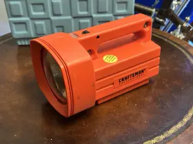 60179 Craftsman Professional Flashlight Rechargeable Neon Orange Vintage Mcm