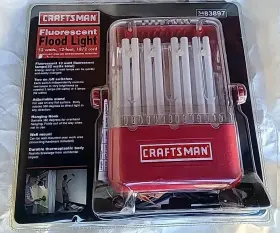 83897 Craftsman Work Light 52 Watt Fluorescent Flood 360 Rotation W Stand And Hook